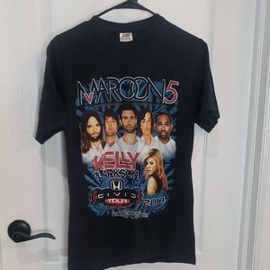 Maroon 5 & Kelly Clarkson Honda Civic 2013 Tour T-Shirt Size Small Black
